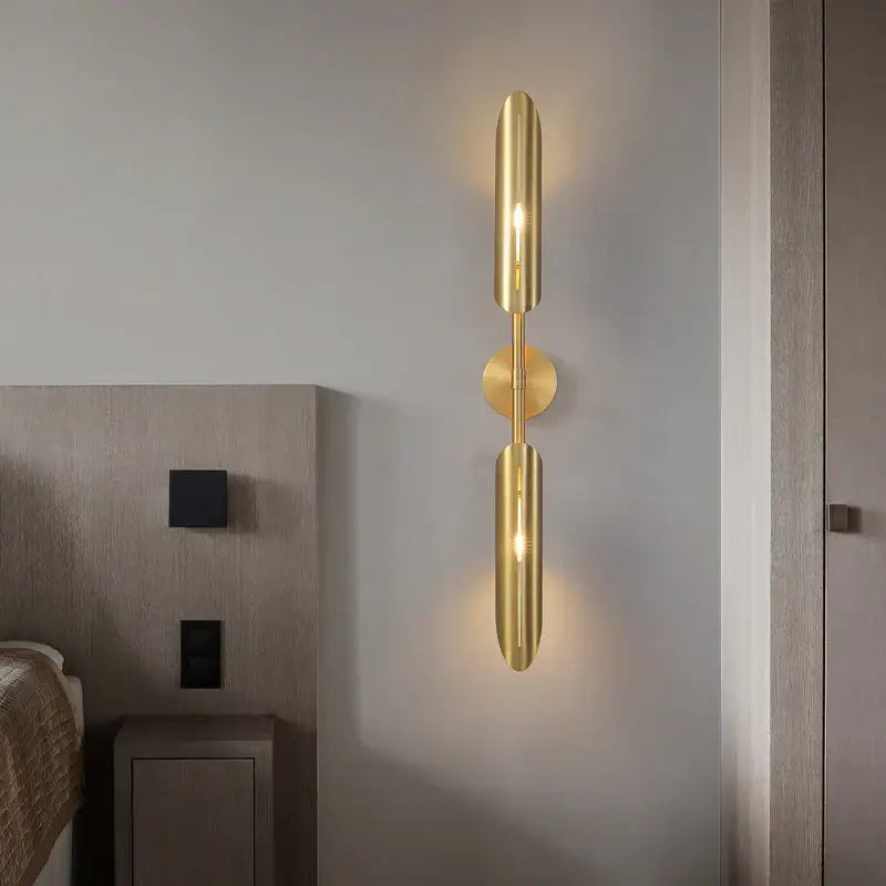 Modern golden metal led wall lamps for bedroom and living room decor