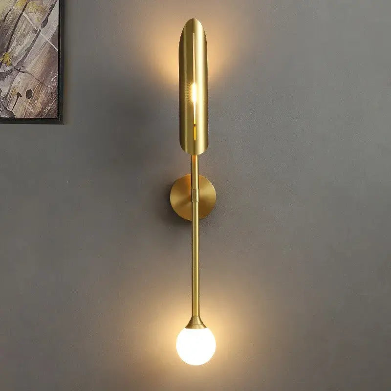 Modern golden metal led wall lamps for bedroom and living room decor