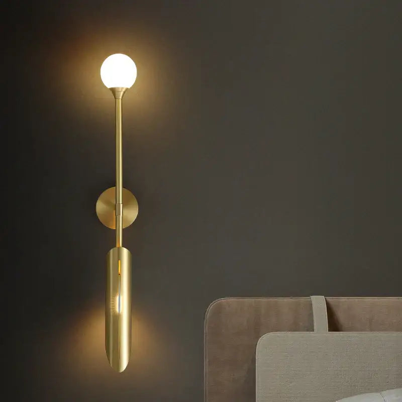 Modern golden metal led wall lamps for bedroom and living room decor