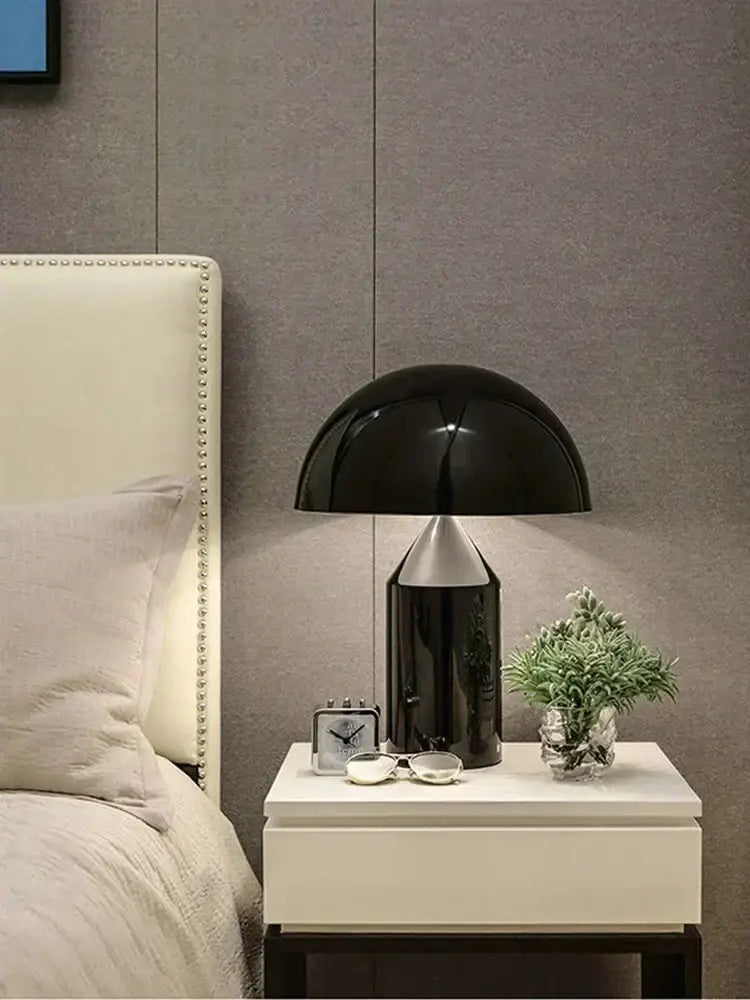 Modern golden mushroom led desk lamp bedroom reading light
