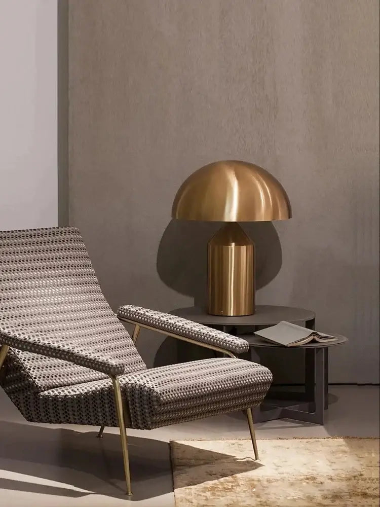 Modern golden mushroom led desk lamp bedroom reading light