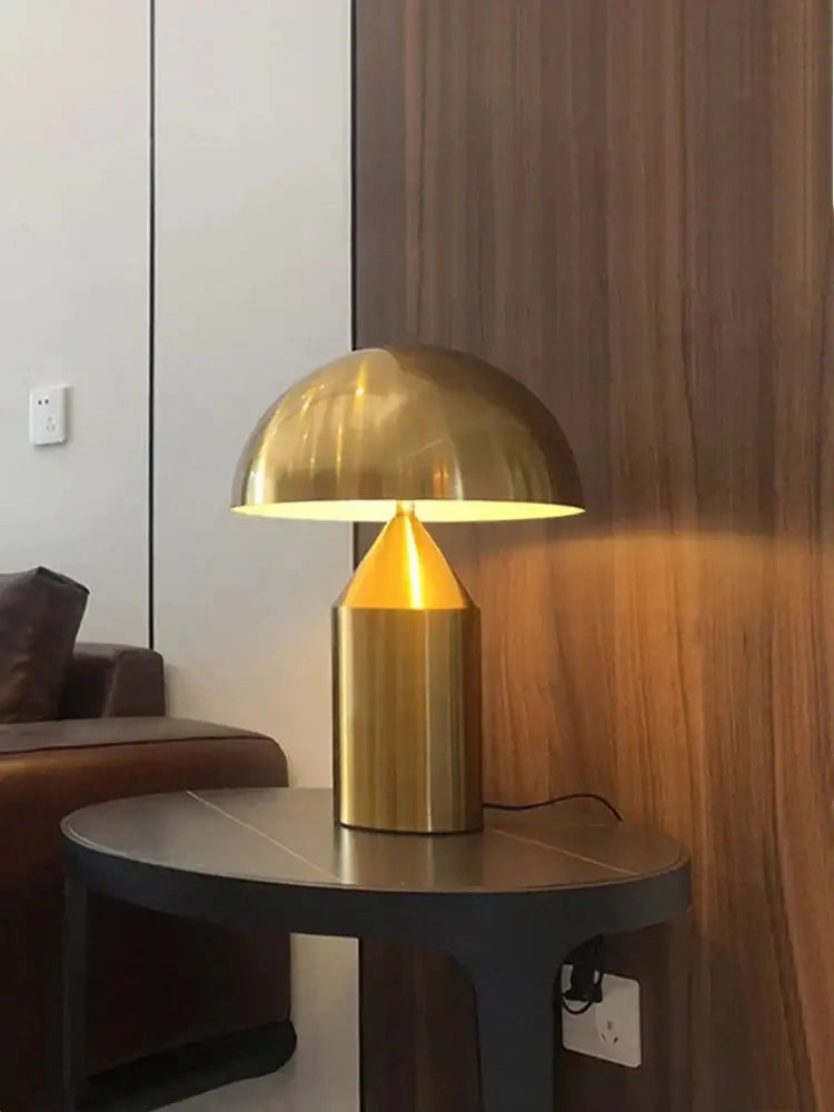 Modern golden mushroom led desk lamp bedroom reading light