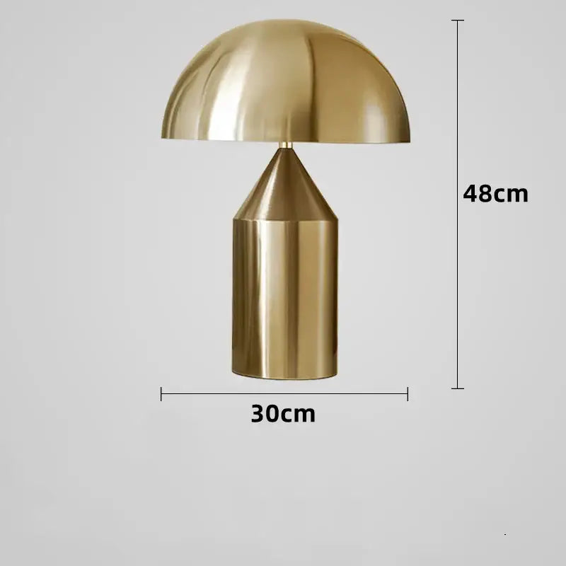 Modern golden mushroom led desk lamp bedroom reading light