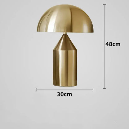 Modern golden mushroom led desk lamp bedroom reading light