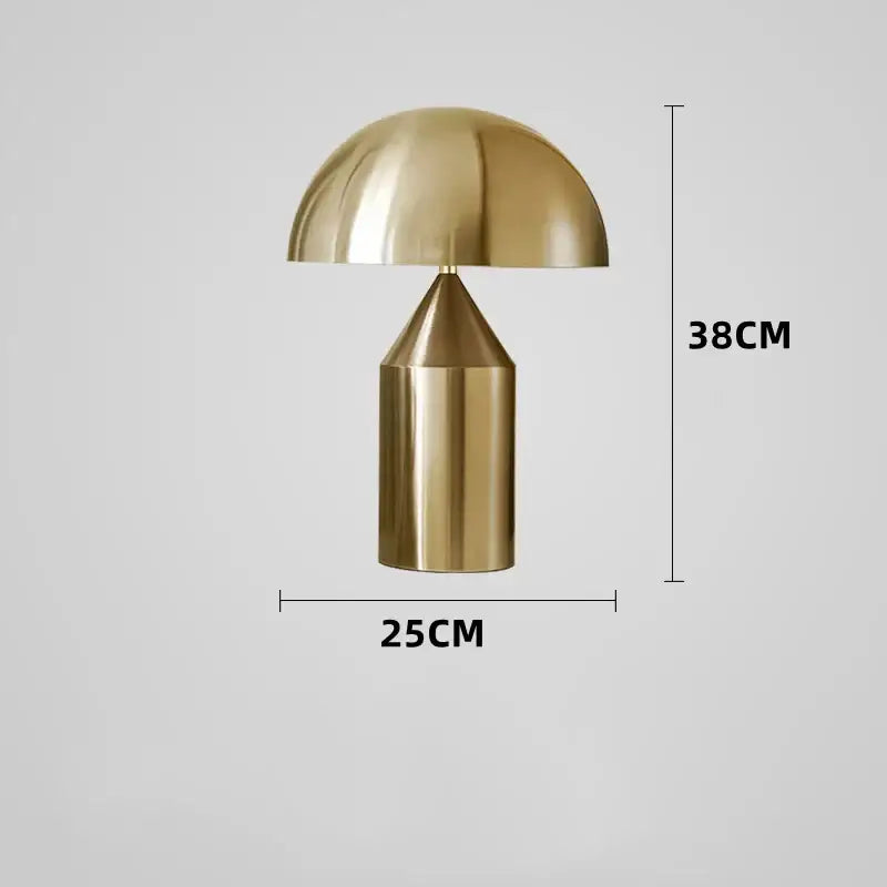 Modern golden mushroom led desk lamp bedroom reading light