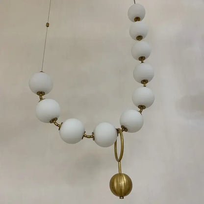 Modern golden necklace chandelier – dining room luxury glass light