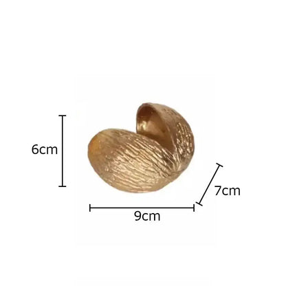 Modern golden nut shell ornaments desk decor for living room