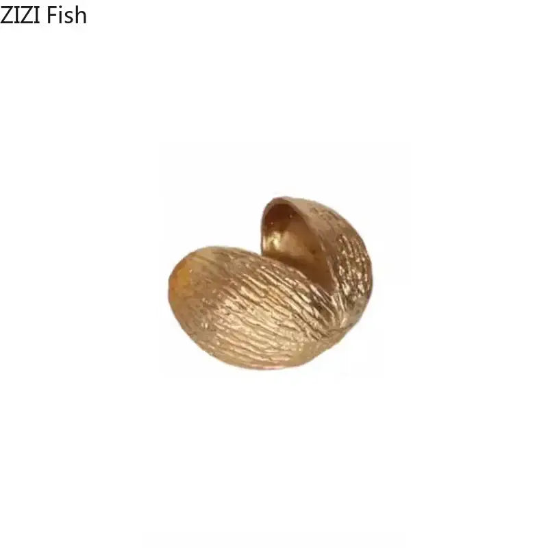Modern golden nut shell ornaments desk decor for living room
