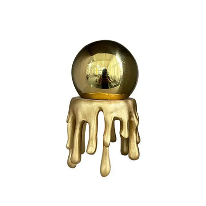 Modern golden octopus spherical ornament living room decor
