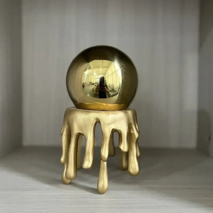 Modern golden octopus spherical ornament living room decor