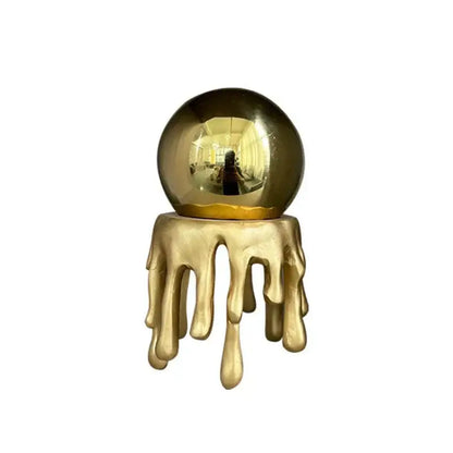 Modern golden octopus spherical ornament living room decor