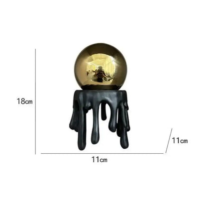 Modern golden octopus spherical ornament living room decor