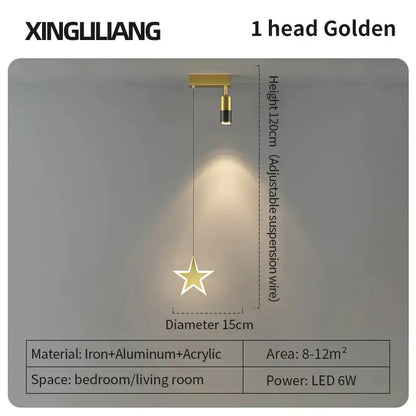 Modern golden pendant chandelier living room sleek cylindrical light