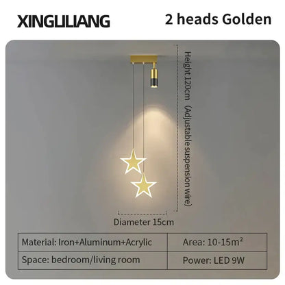 Modern golden pendant chandelier living room sleek cylindrical light