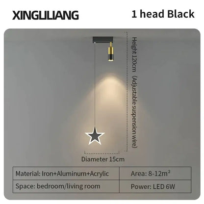 Modern golden pendant chandelier living room sleek cylindrical light