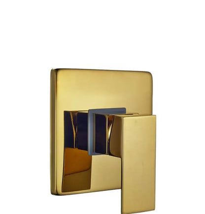 Modern golden plated rainfall shower system bathroom faucet combo