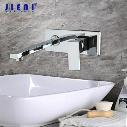 Modern golden polished wall mount faucet bathroom hot cold mixer