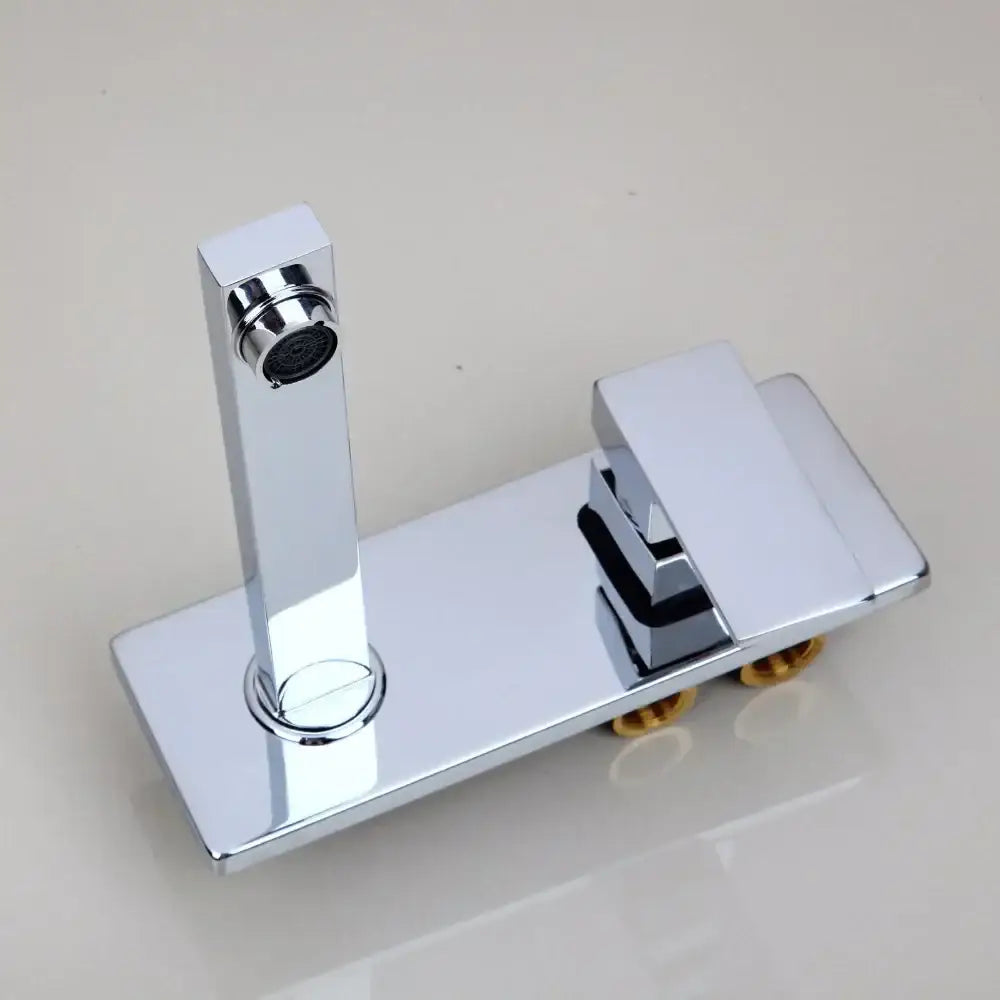 Modern golden polished wall mount faucet bathroom hot cold mixer