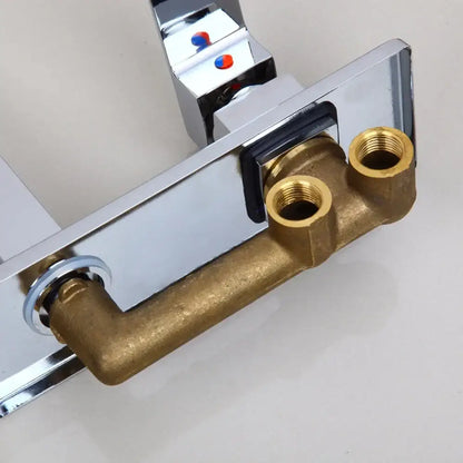 Modern golden polished wall mount faucet bathroom hot cold mixer