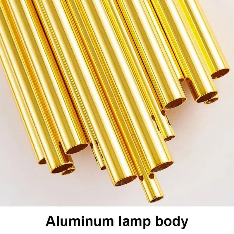 Modern golden radiant led wall lamp bedroom sconce