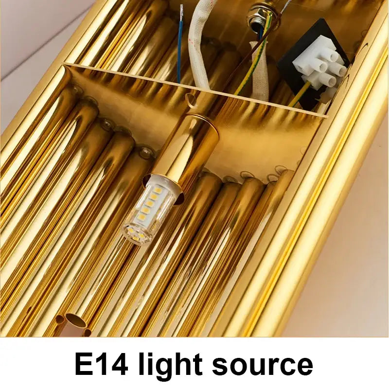 Modern golden radiant led wall lamp bedroom sconce