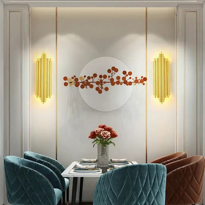 Modern golden radiant led wall lamp bedroom sconce