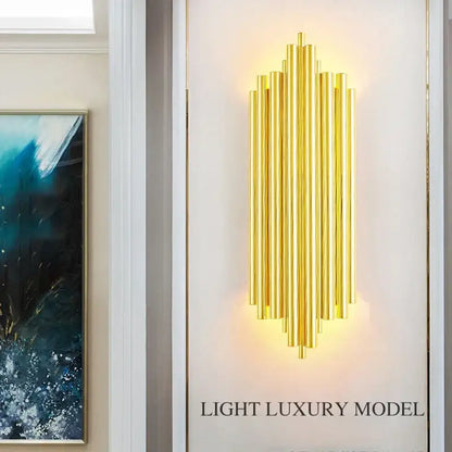 Modern golden radiant led wall lamp bedroom sconce