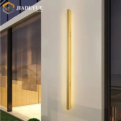 Modern golden wall light garden ip65 waterproof led outdoor lighting
