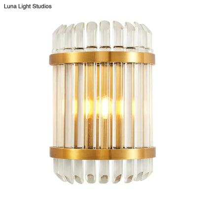 DecorBites™ Modern Golden Wall Sconce with Crystal Shade, Bedside Wall Mount Light (12"/21.5" W)