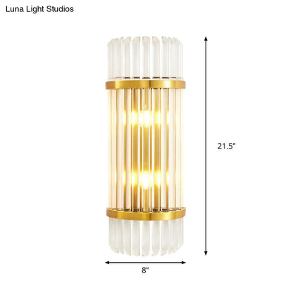 DecorBites™ Modern Golden Wall Sconce with Crystal Shade, Bedside Wall Mount Light (12"/21.5" W)