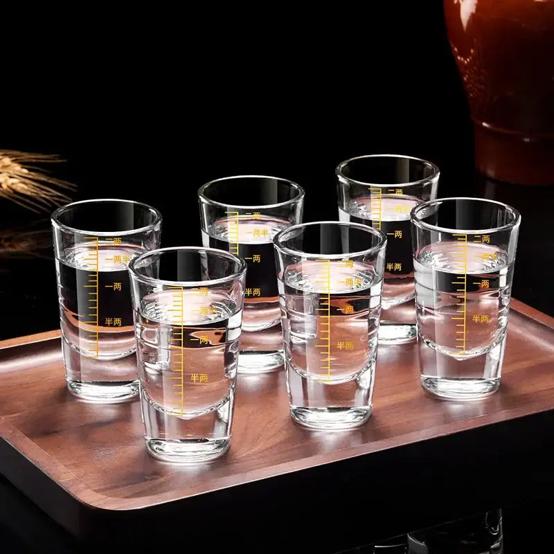 Modern graduated glass spirit set dining room brandy cups