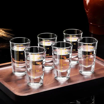 Modern graduated glass spirit set dining room brandy cups