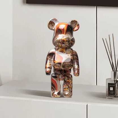 Modern graffiti bear 27cm figurine living room money jar