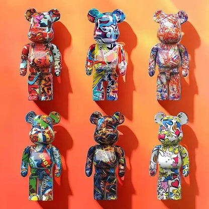 Modern graffiti bear 27cm figurine living room money jar