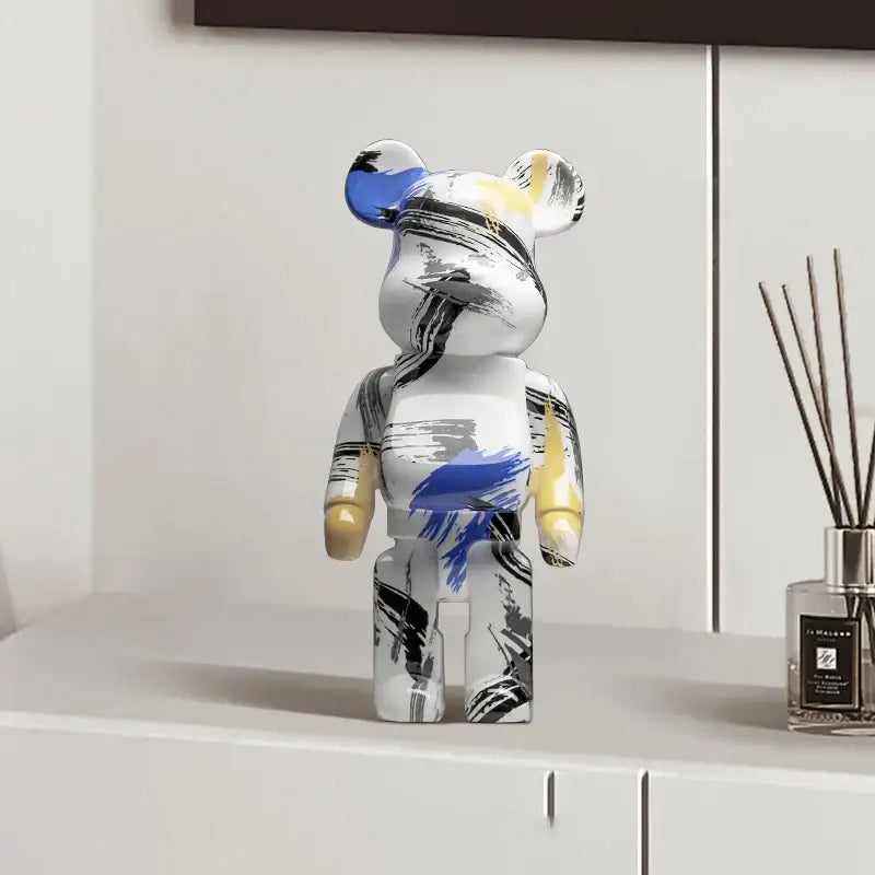 Modern graffiti bear 27cm figurine living room money jar