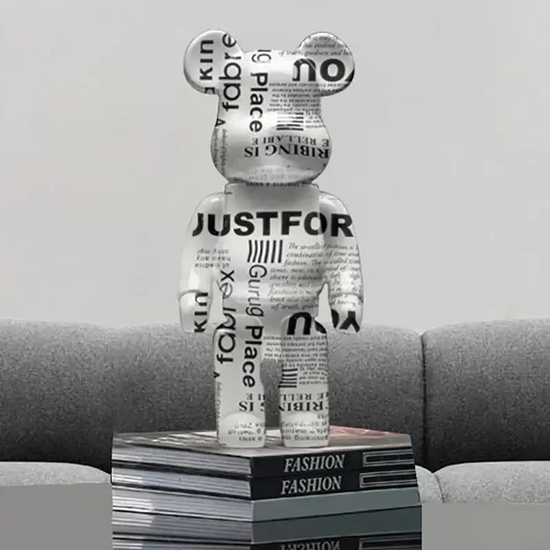 Modern graffiti bear 27cm figurine living room money jar