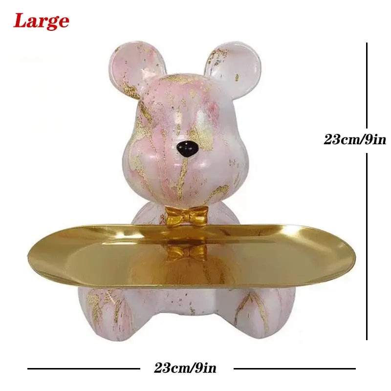 Modern graffiti bear figurine living room skateboard key storage shelf