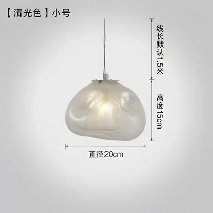 Modern gray cloud glass pendant lights living room fixture