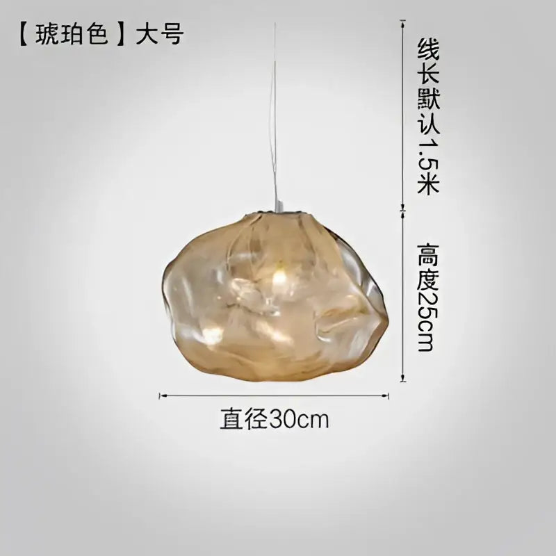 Modern gray cloud glass pendant lights living room fixture