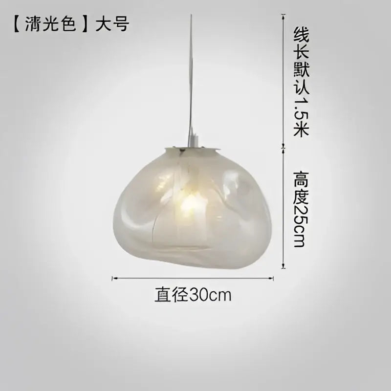 Modern gray cloud glass pendant lights living room fixture
