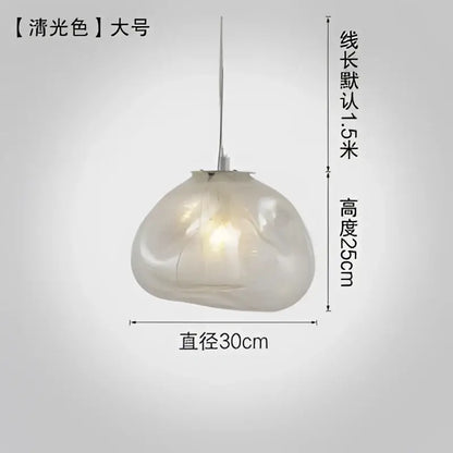 Modern gray cloud glass pendant lights living room fixture