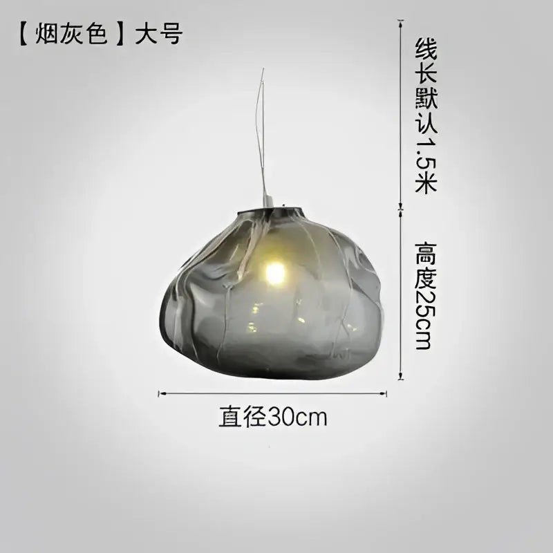 Modern gray cloud glass pendant lights living room fixture