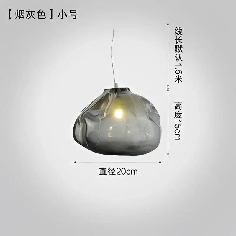 Modern gray cloud glass pendant lights living room fixture
