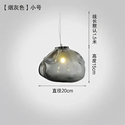Modern gray cloud glass pendant lights living room fixture