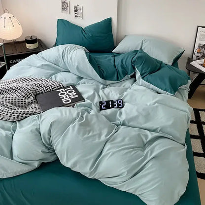 Modern gray comforter cover set with geometric throw bedroom bedding