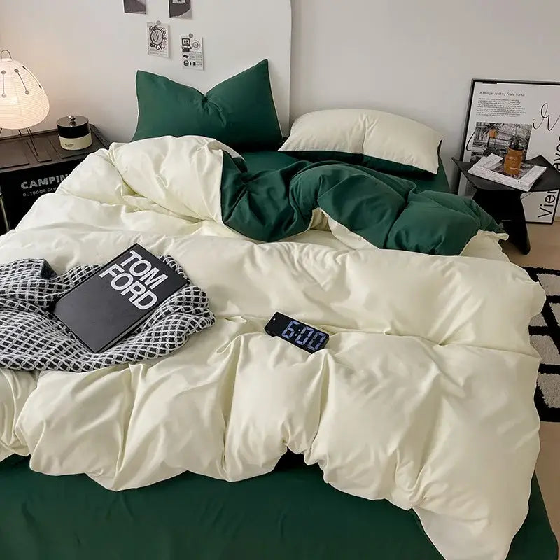 Modern gray comforter cover set with geometric throw bedroom bedding