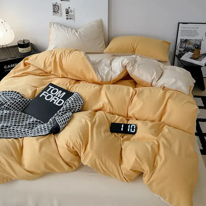 Modern gray comforter cover set with geometric throw bedroom bedding