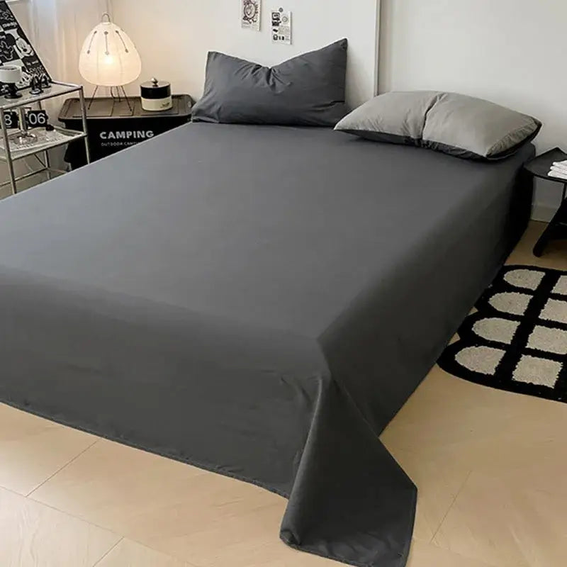 Modern gray comforter cover set with geometric throw bedroom bedding