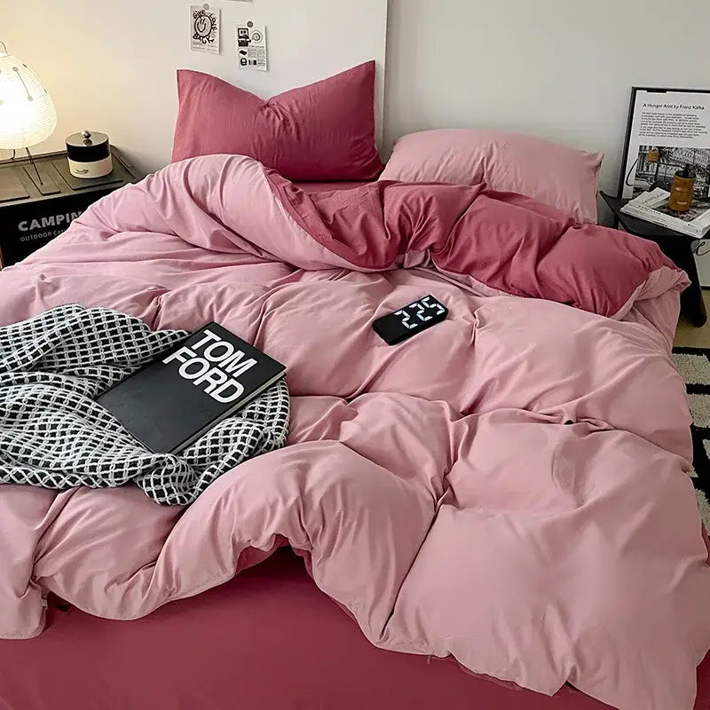 Modern gray comforter cover set with geometric throw bedroom bedding
