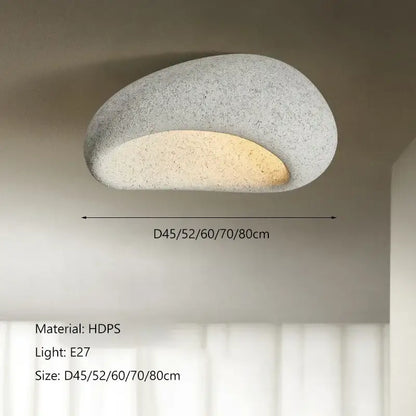 Modern gray concrete cream ceiling lamps chandelier bedroom light
